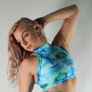 NWOT The Bendy Brand Under the Sea Crop Top - Pole Dance - Size 8, Size XS-S